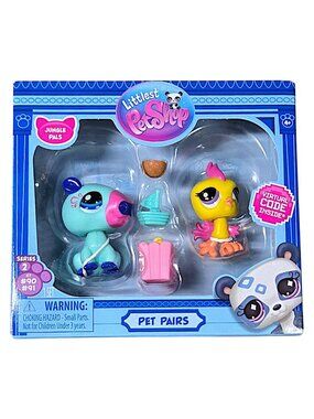 Littlest Pet Shop Jungle Pals Parakeet Capybara Series 2 Generation 7 Pet Pairs
